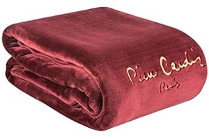 Eurofirany Pierre Cardin Clara - Manta (160 x 240 cm, 220 x 240 cm, acrílico), Color Rojo Oscuro