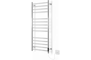 Manissa Siena Electric Stainless Steel Towel Rail H1000mm W400mm Mirror Polished Finish Electric Heated Towel Radiator Energy Efficient