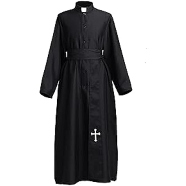 Robe/toge Cléricale Avec Col – Costume De Prêtre Pour Cérémonies, Carnaval, Moyen-Orient