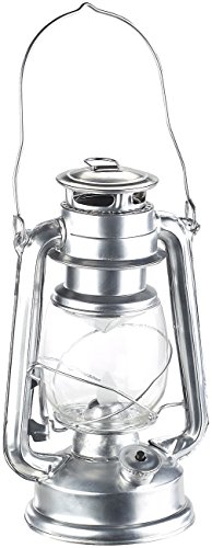 Lunartec LED-Sturmleuchte im Öllampen-Design, Flammen-Imitation, silberfarben - 2