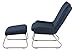 Produktbild AC Design Furniture Sessel Lara, B: 66 x T:132 x H: 95 cm, Stoff, Blau
