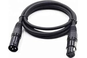Vsnetwork Cavo XLR DMX Cannon 5 Metri Maschio/Femmina Bilanciato, Professionale per Microfono, Mixer, Casse, Amplificatore (5)