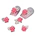 10 PCS Rose Flower Zircon Alloy Bow 3D Nail Art Tips Stickers Decoration Jewelry DIY
