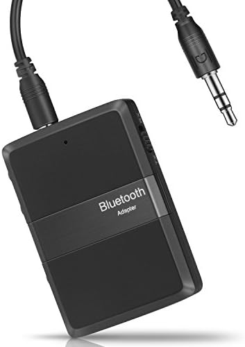 Bluetooth Transmitter and Receiver 2-in-1 Wireless 3.5mm Bluetooth 4.1 Audio Adapter with Volume Control Apt-X Latency Supports Double Bluetooth Links