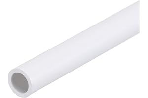 QUARKZMAN Tube Rigide en PVC Tube Rond 5mm ID 7mm OD 20cm Longueur Blanc pour Conduite d'Eau, Artisanat, Manchon de Câble