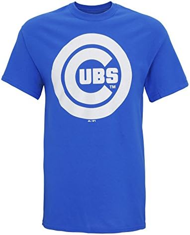 American Football NFL Chicago Cubs Large Logo T Shirt - Royal Blue - L