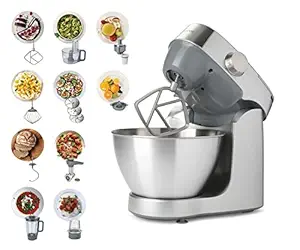 Kenwood Kitchen Machine, 1000 Watts, 4.3L Bowl, 5 Main Attachments, Silver - OWKHC29.W0SI, Large (111534)