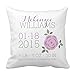 Produktbild Ocabags Purple Flowers Baby Birth Announcement Throw Pillow Cushion Cover 18x18 Inch 45x45cm