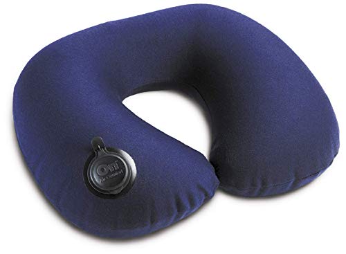 Lewis N. Clark On Air Adjustable and Inflatable Neck Pillow Perfect for Travel, Blue