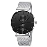 ❀LuccyOne❀Modisch Unisex Paar Armbanduhr,Collection Damen Armbanduhr,Schnalle Verschlussart Einfach Quarz Uhren,Herren Uhr Analog Mit Armband Armbanduhr,Slim Retro Bewegung Armbanduhren