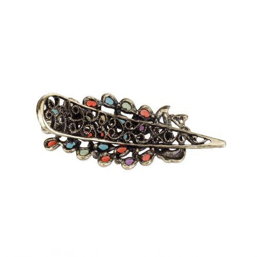 Retro Stil Strass Haarschmuck Pfau Phoenix Haarspange - 4