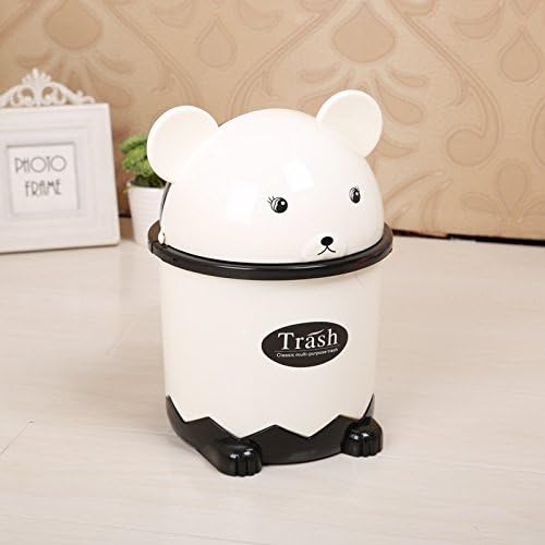 Cartoon Panda Desktop Trash Can Home Creative Toilet, Small Black