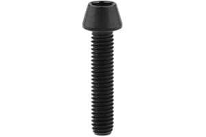 Yaruijia - Bullone in titanio per bicicletta DIN912 M5x9 15 16 18 20 25 30 35 40 45 50 55 60 mm con testa conica esagonale passo 0,8 mm (M5x25mm, nero)