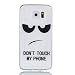Produktbild Samsung Galaxy S6 Hülle, Chreey [Gemalt Relief] Schutzhülle Ultra Dünn Slim Fit Transparent Kratzfest Weich TPU Silikon Case Handyhülle Klar Durchsichtig Backcover [Don't touch my phone]