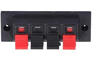 cablepelado – Ensemble de 4 bornes pour enceinte rectangulaire noir