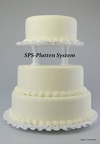 Cake Company Torten-Ständer in Weiß | SPS-Stecksystem aus Kunststoff für Torten & Kuchen | Deko | 15cm Durchmesser | Runde Torten-Platte | Zum Dekorieren & Transportieren | 1 St. | Hochzeit & Taufe - 2