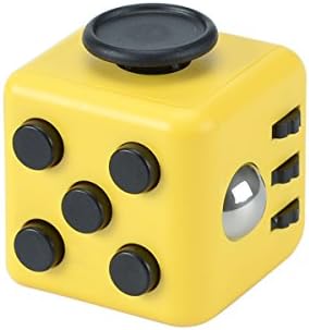 Fidget toys Cube Relieves Stress,Depression And Anxiety for Children and Adults Anxiety Attention Toy (yellow black)