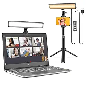 Video Conference Lighting kit,SIMAWAN LED Monitor Light Bar with Tripod and Phone Stand,Dimmable Computer Zoom Light for Zoom Meetings/Webcam/Streaming