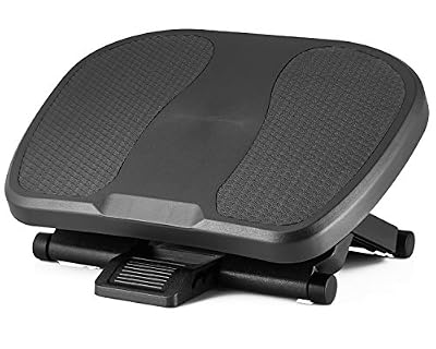 Halter F8012 Premium ergonomique repose pied – 45 x 33 cm – Angle réglable et 3 hauteurs – Noir