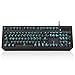 Price comparison product image JKKL-JP Game Mechanical Keyboard, 104 Key Switch Blue Crystal Blue Led Backlit Keyboard Usb Interface For Lol Pubg Black