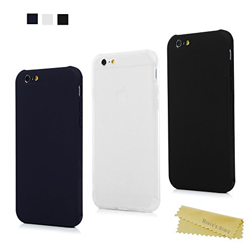 Mavis s Diary 3X Funda iPhone 6s  Carcasa Silicona iPhone 6 Case Antica  da Parachoques TPU Gel Goma Flexible Cover Protectora Colores Azul Blanco Negro