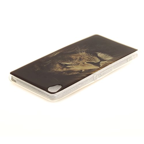 Sony XA Hülle, Xperia XA Hülle Case, Cozy Hut Sony Xperia XA Hülle TPU Case Schutzhülle Silikon Crystal Clear Case Sony Xperia XA (5 Zoll) Hülle Case Cover Ultra-Transparente Flexible TPU Bumper Handy Tasche Case Cover Etui Hülle mit Anti-Rutsch Kratzfest – Löwe - 5