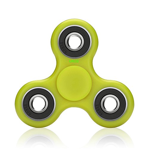 Preisvergleich Produktbild Fidget Spinner - OKCS - Spielzeug Tri Spinner Stresslöser Konzenztration - Neon Gelb