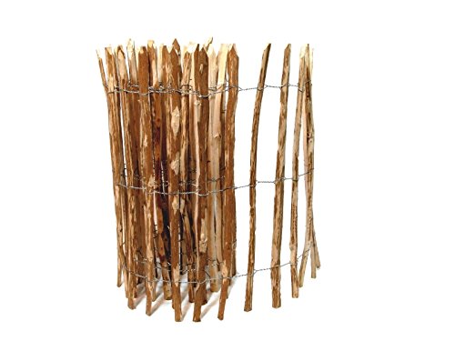 Staketenzaun Kastanie 120 x 500 cm ( Lattenabstand 7-9 cm ) – Natürlicher Kastanienzaun – Staketen Roll Zaun aus Haselnuss ++ Kostenloser Versand ++ - 2