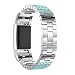 Produktbild Fitbit Charge 2 armband, SHOBDW 2018 Neu Crystal Edelstahl Handgelenk Ersatz Uhrenarmband für Fitbit Charge 2 (130-210mm, D)