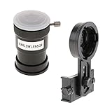 Montaje del adaptador: telescopio de apoyo, binoculares, telescopio, (26.4-46.4mm) para teléfonos móviles de 55-98mm de ancho, con protección de almohadilla suave.