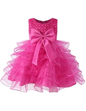 Kisdform Baby kleid Mädchen Hochzeitskleid Kinder Partykleid Blumen Prinzessin Kleid Festlich TaufKleid