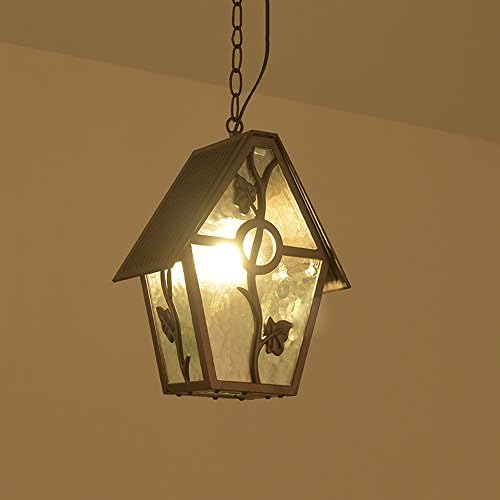 Neixy- European Style Exterior Garden Villa Garden Chandelier Retro Simple Outdoor Waterproof Hanging Lamps Antique Rustic Pendant Lights for Villa Gazebo Grape Frame Farmhouse Ceiling Lanterns Decorative E27 Lighting Fixtures