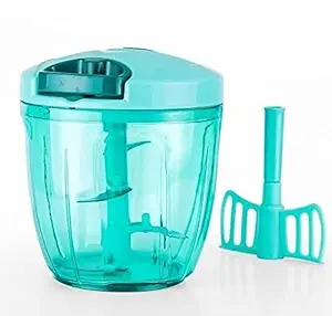 Patil Quick Multi-coloure Chopper Jumbo(900 ML) Vagetable Chopper with 6 Blades for effortlessly Chopping Vegetables and Fruits for Your Kitchen.