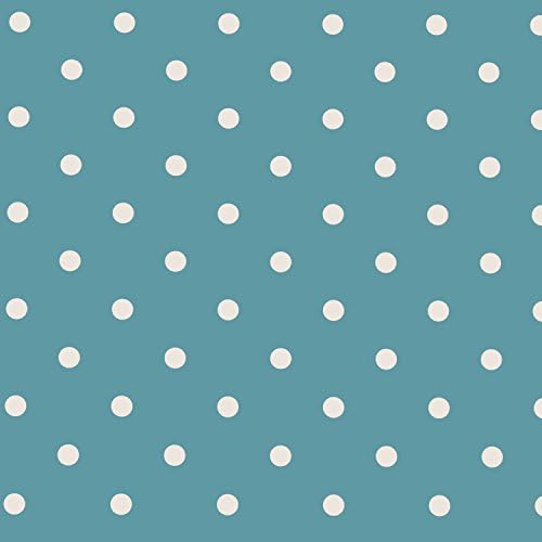 Jolee Fabrics Blue and White Small Polka Dot PVC Square Tablecloth - 50 x 50