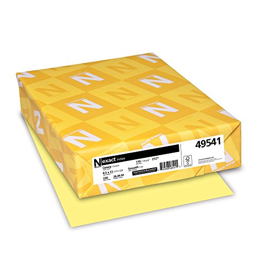Neenah Paper Exact Index Card Stock, 110 lb Index Weight, 8.5 x 11, Canary, 250/PackThe Forest Stewardship Council