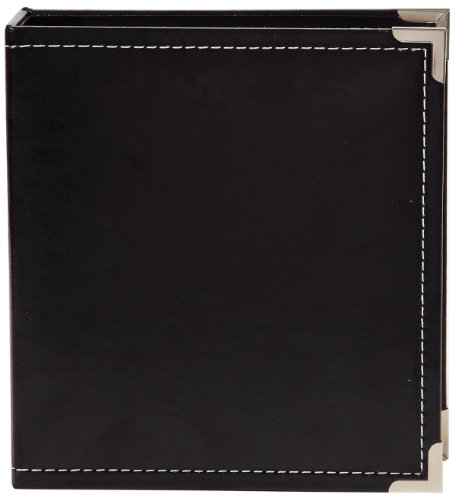 Simple Stories Leather Snap Binder 6-inch x 8-inch, Black