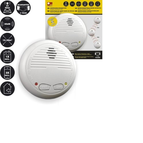 Flamingo FA20RF 1 x koppelbarer Funkrauchmelder / Feuermelder / Brandmelder geprüft nach DIN EN 14604, Verlinkbar, Vernetzbar, Koppelbar - 2