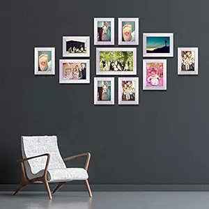 ArtzFolio Wall Photo Frame D423 White 4x6-7pc;5x7-3pc;6x10-1pc;Set of 11 PCS