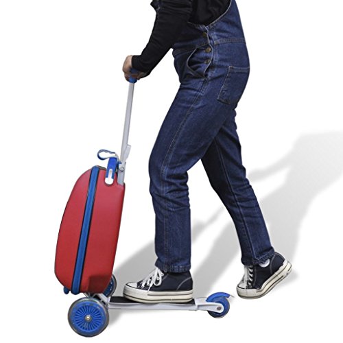 vidaXL Trottinette Rouge pour Enfant avec Valise à l'avant