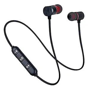 Earphones Compatible With iPhone 12, 12 Mini, 12 pro, 12 pro max, 11 pro max, iPad,iPod Original Sports Bluetooth Wireless Earphone with Deep Bass and Neckband Hands-Free Calling inbuilt Mic Headphones with Long Battery Life and Flexible Headset (RLM2, Black)