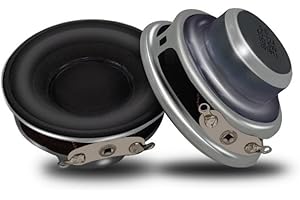 MSTJRY 2 Pieces 40mm 4Ohm 5W Full Range Audio Mini Speakers, Loudspeaker for DIY, 16 Core