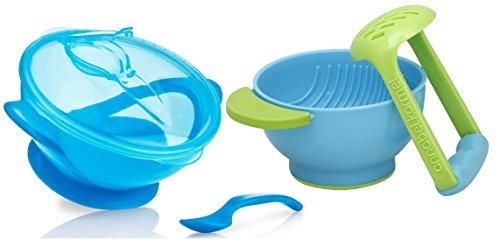 NUK Mash and Serve Baby Food Making Bowl with Nuby Suction Bowl
