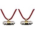 BigMart? Two Tone,Openable Drum Shape Taviz, Tabeez, Pendant for Good Luck with Black Thread to Protect from Evil Eyes (Tabeez/Thread Design May Vary) (LAL DAGHA + ST3 Yellow-Gold Tabeez Pack of 2)