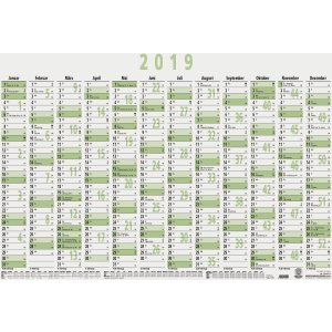 Preisvergleich Produktbild Zettler 5 x Plakatkalender Natura 88x63cm 12 Monate Kalendarium 2019