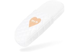 ‎BESTCARE BestCare Babybettmatratze Aero 35x75 x 6cm für Stubenwagen oval Kinderbett Babymatratze Kinderwagen Wiege Babybett waschbarer Aloe Vera Bezug Optimale Luftzirkulation Standard 100 by Oeko-TEX