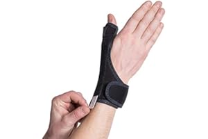 TOROS GROUP MANUFACTURE Orteza kciuka stabilizująca metalowa szyna na na urazy i zapalenie ścięgna uniwersalny rozmiar prawa/lewa ręka