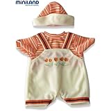 Miniland - Traje paseo tulipanes, 21 cm, color amarillo (31694)