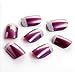 Bling Art False Nails French Manicure Purple 4 Joy Full Cover Medium Tips UK