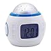 Produktbild PLEASUR Projektions Wecker 7 Farbe Musik Led Star Sky Projektion Romantische Nachtlichter Spielzeug Tischlampen Mit Digitalem Kalender Thermometer Kinder Baby MäDchen Jungen Schlafzimmer