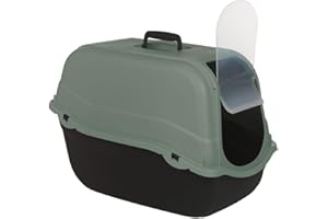 URBNLIVING Enclosed Cat Litter Box - Extra Large Hooded Tray with Filter, Carry Handle - Easy Clean, Odor Control, Secure Flap Door for Cats, 8 Color Options